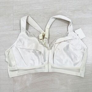 Instant Shaping by Plusform Front Close Posture Bra 38C Ivory Lace 4022 NEW